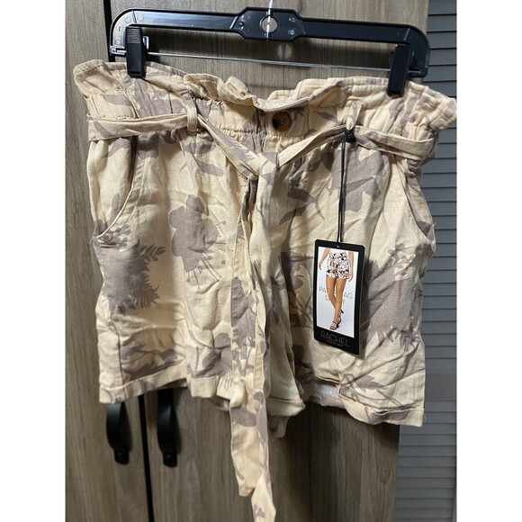 Women Paper bag Floral Shorts With Tie Waist - Picture 2 of 5